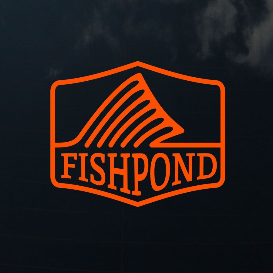 Lifestyle Fishpond | Thermal Die Cut Sticker - Dorsal Fin 8.5" Orange